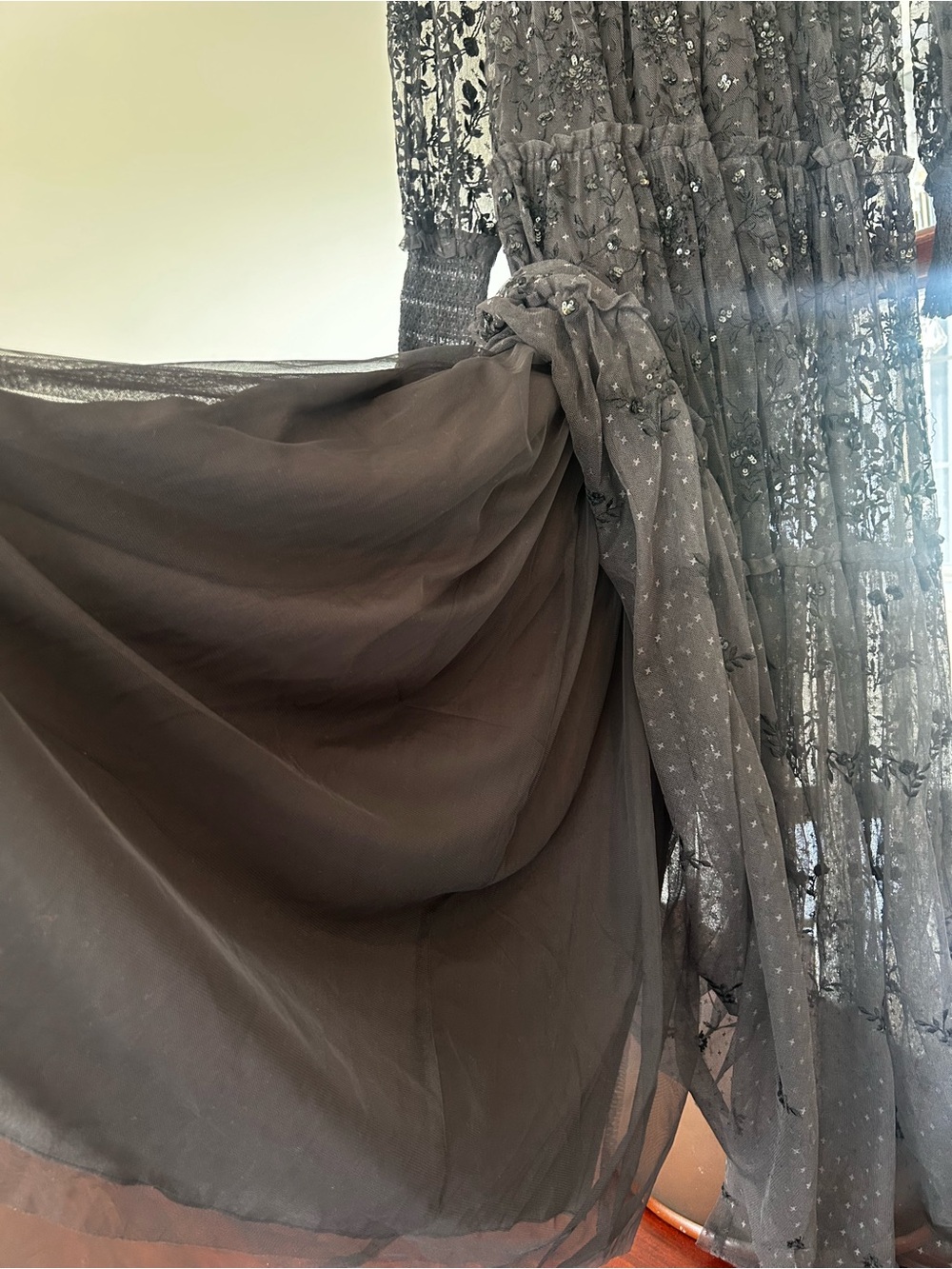 Needle & Thread Black Lace and Sequin Maxi Dress - Picture 5 of 9